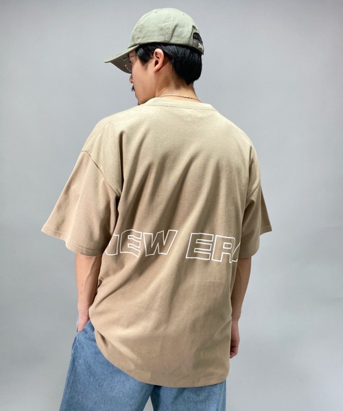 NEW ERA(ニューエラ)の「NEWERA/ニューエラ ビックシルエット バックロゴプリントTシャツ 12830029(Tシャツ/カットソー・メンズ・ベージュ・M/L/XL)」の14枚目の写真