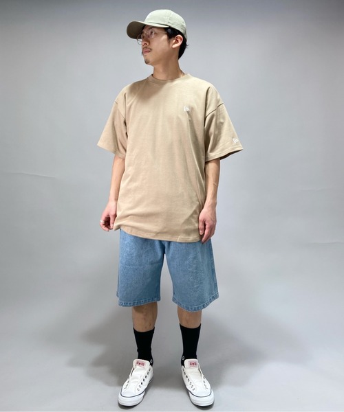 NEW ERA(ニューエラ)の「NEWERA/ニューエラ ビックシルエット バックロゴプリントTシャツ 12830029(Tシャツ/カットソー・メンズ・ベージュ・M/L/XL)」の9枚目の写真