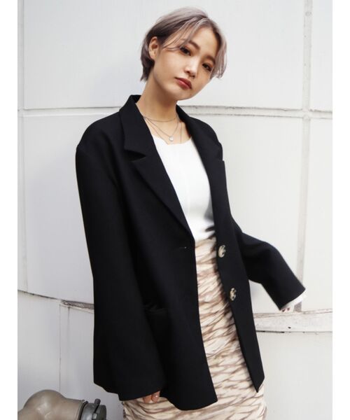 EMODA（エモダ）の「スリムフィットサーマルロンT（Tシャツ/カットソー・レディース・ブラック/ホワイト・FREE）」の8枚目の写真