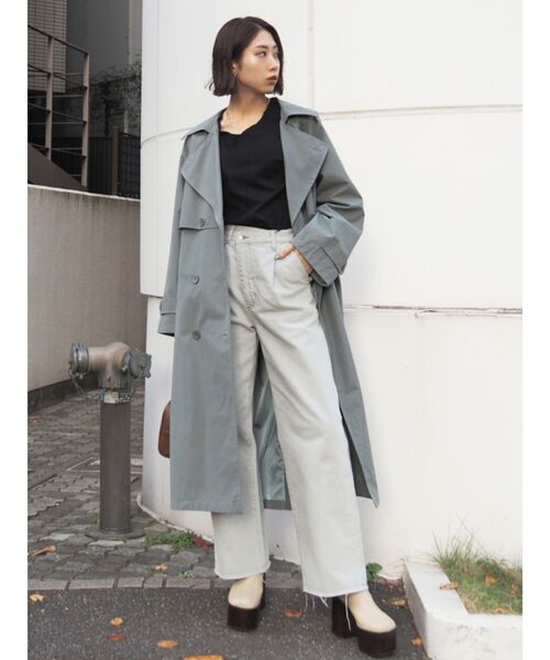 EMODA（エモダ）の「スリムフィットサーマルロンT（Tシャツ/カットソー・レディース・ブラック/ホワイト・FREE）」の11枚目の写真