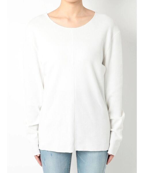 EMODA（エモダ）の「スリムフィットサーマルロンT（Tシャツ/カットソー・レディース・ブラック/ホワイト・FREE）」の14枚目の写真