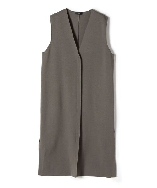 SHIPS(シップス)の「PrimaryNavyLabel:ミラノリブ ジレワンピース(ニット/セーター・レディース・ダークグレー/ブラック・ONE SIZE)」の1枚目の写真