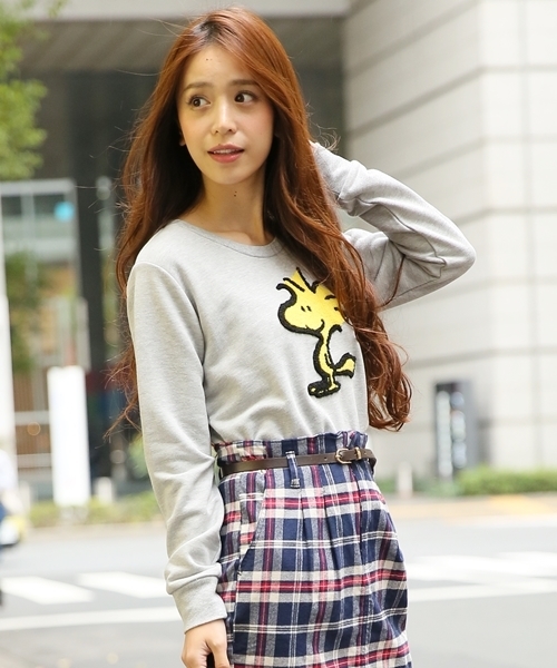 Heather（ヘザー）の「WOODSTOCKウラケトップス　555443（スウェット・レディース・グレー/グリーン/ネイビー・FREE）」の2枚目の写真