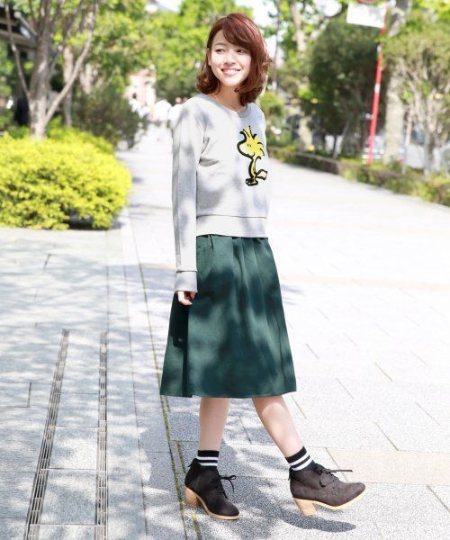 Heather（ヘザー）の「WOODSTOCKウラケトップス　555443（スウェット・レディース・グレー/グリーン/ネイビー・FREE）」の8枚目の写真