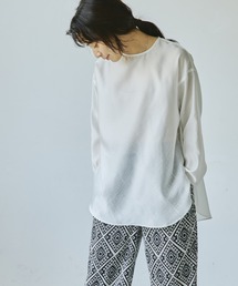 audrey and john wad | 【Audrey and John Wad】シアーサテンプルオーバーブラウス-ウォッシャブル-(シャツ/ブラウス)