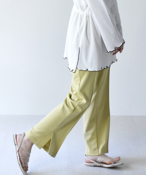 RETRO GIRL(レトロガール)の「セミフレアパンツ(スラックス・レディース・ライトグレー/ブラック/オフホワイト/イエロー/ライトブラウン・FREE)」の14枚目の写真