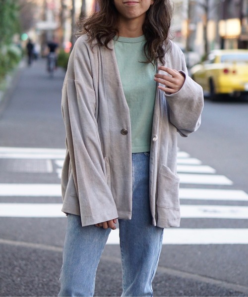 SUNNY SPORTS(サニースポーツ)の「SUNNY SPORTS / サニースポーツ PILE MEXCAN CARDIGAN(カーディガン/ボレロ・メンズ・ブラック/グレー/チャコール/ブラウン・MEDIUM/LARGE)」の3枚目の写真