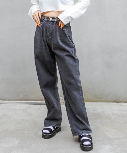 RASVOA（ラスボア）の「ホックタックデニムパンツ/21（デニムパンツ・レディース・ブラック・S/M）」の7枚目の写真