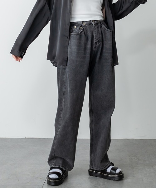 RASVOA（ラスボア）の「ホックタックデニムパンツ/21（デニムパンツ・レディース・ブラック・S/M）」の12枚目の写真