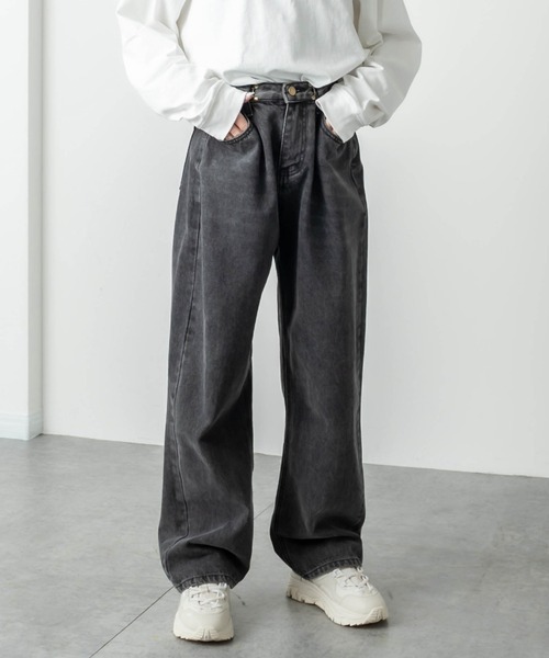 RASVOA（ラスボア）の「ホックタックデニムパンツ/21（デニムパンツ・レディース・ブラック・S/M）」の10枚目の写真