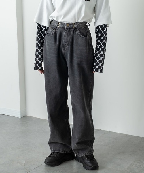 RASVOA（ラスボア）の「ホックタックデニムパンツ/21（デニムパンツ・レディース・ブラック・S/M）」の5枚目の写真