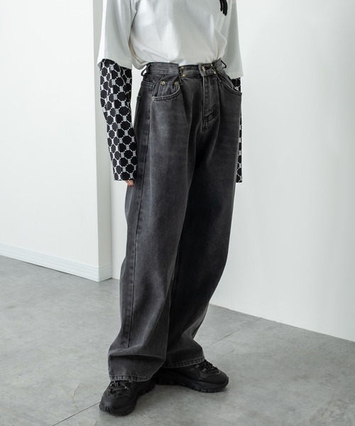 RASVOA（ラスボア）の「ホックタックデニムパンツ/21（デニムパンツ・レディース・ブラック・S/M）」の4枚目の写真