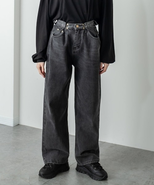 RASVOA（ラスボア）の「ホックタックデニムパンツ/21（デニムパンツ・レディース・ブラック・S/M）」の8枚目の写真