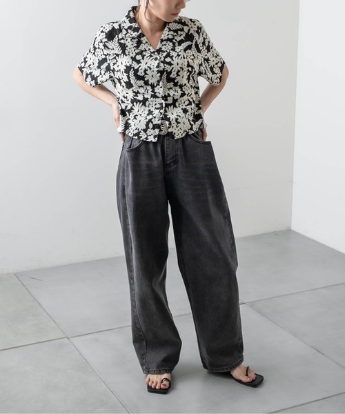 RASVOA（ラスボア）の「ホックタックデニムパンツ/21（デニムパンツ・レディース・ブラック・S/M）」の22枚目の写真