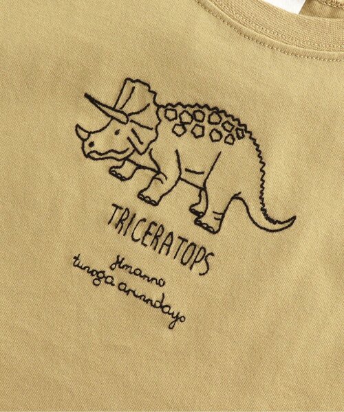 BREEZE(ブリーズ)の「6柄恐竜刺繍Tシャツ(Tシャツ/カットソー・キッズ・イエロー/レッド/チャコール/ブルー/ベージュ/カーキ・90/100/130/120/140/80/110)」の18枚目の写真