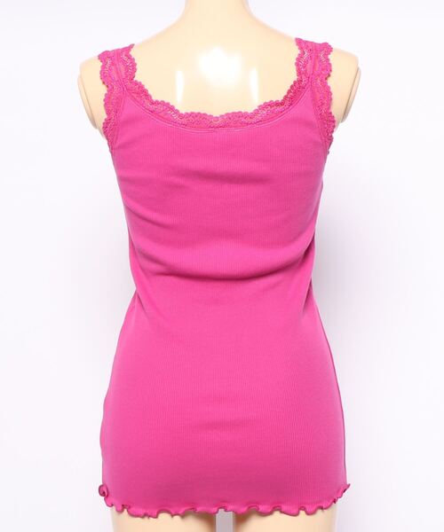 Q（キュー）の「カップ付きベーシックテレコタンク（タンクトップ・レディース・ブラック/レモンイエロー/ピンク・MEDIUM）」の5枚目の写真