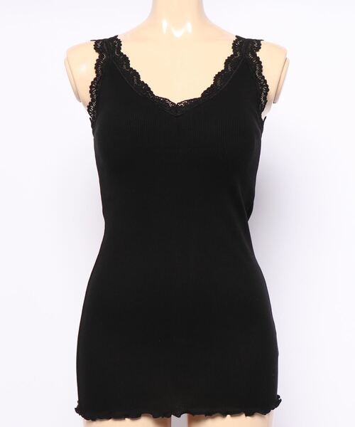 Q（キュー）の「カップ付きベーシックテレコタンク（タンクトップ・レディース・ブラック/レモンイエロー/ピンク・MEDIUM）」の7枚目の写真