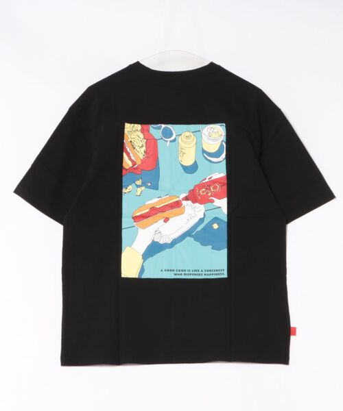 Naked Rust and other POEMS(ネイキッドラストアンドアザーポエムス)の「/Naked Rust and other POEMS/food illustration backprint S/S tee(Tシャツ/カットソー・メンズ・ブラック/ホワイト/ベージュ・LARGE/MEDIUM)」の6枚目の写真