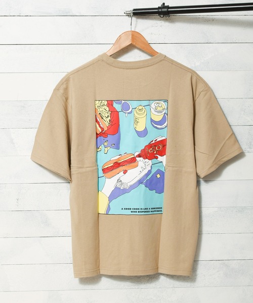 Naked Rust and other POEMS(ネイキッドラストアンドアザーポエムス)の「/Naked Rust and other POEMS/food illustration backprint S/S tee(Tシャツ/カットソー・メンズ・ブラック/ホワイト/ベージュ・LARGE/MEDIUM)」の13枚目の写真
