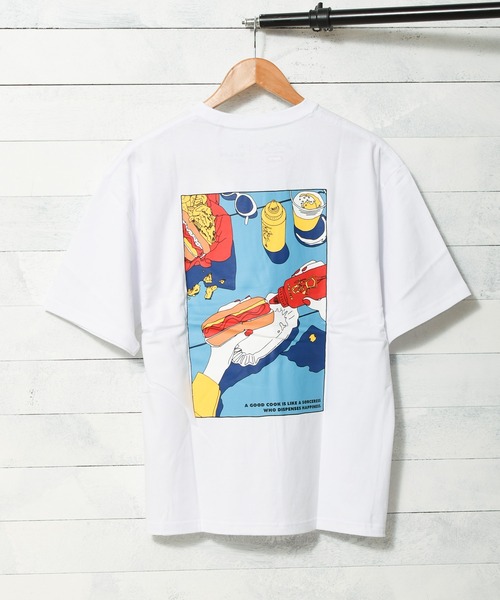 Naked Rust and other POEMS(ネイキッドラストアンドアザーポエムス)の「/Naked Rust and other POEMS/food illustration backprint S/S tee(Tシャツ/カットソー・メンズ・ブラック/ホワイト/ベージュ・LARGE/MEDIUM)」の14枚目の写真