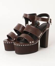 chumchum | スタッズステッチダブルストラップサンダル(サンダル)