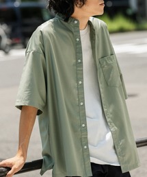 ITEMS URBANRESEARCH | バンドカラー オーバーサイズ半袖シャツ(シャツ/ブラウス)