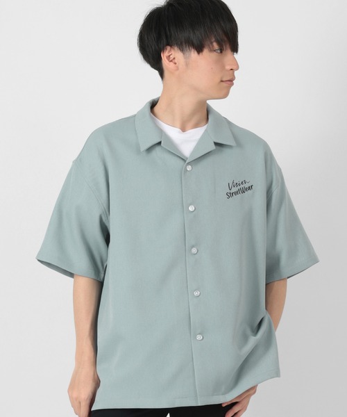 VISION STREET WEAR（ヴィジョンストリートウェア）の「【VISION STREET WEAR/ヴィジョンストリートウェア】恐竜＆カセットテープ イラスト刺繍シャツ（シャツ/ブラウス・メンズ・ライトブルー/ブラック/ベージュ/サックスブルー/アイボリー/ライトパープル・M/L）」の14枚目の写真