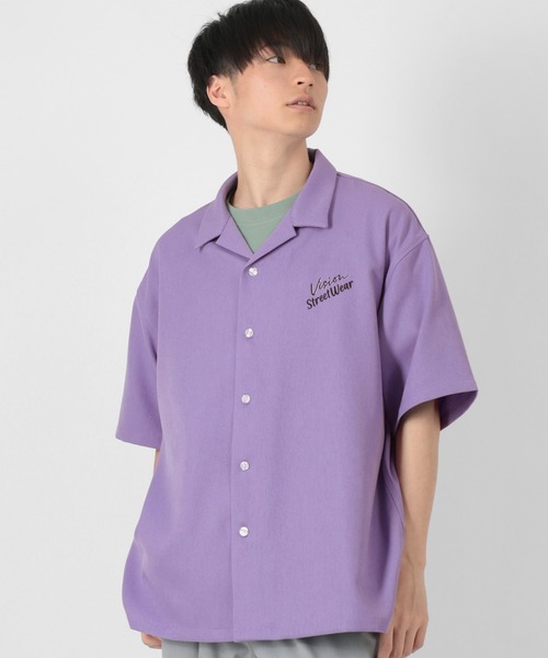 VISION STREET WEAR（ヴィジョンストリートウェア）の「【VISION STREET WEAR/ヴィジョンストリートウェア】恐竜＆カセットテープ イラスト刺繍シャツ（シャツ/ブラウス・メンズ・ライトブルー/ブラック/ベージュ/サックスブルー/アイボリー/ライトパープル・M/L）」の16枚目の写真