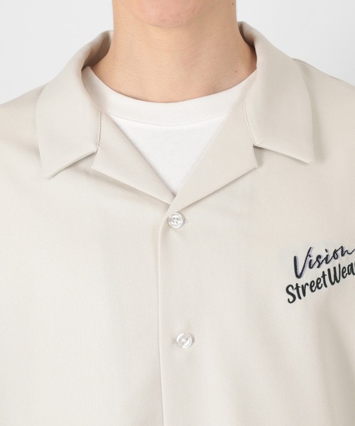 VISION STREET WEAR（ヴィジョンストリートウェア）の「【VISION STREET WEAR/ヴィジョンストリートウェア】恐竜＆カセットテープ イラスト刺繍シャツ（シャツ/ブラウス・メンズ・ライトブルー/ブラック/ベージュ/サックスブルー/アイボリー/ライトパープル・M/L）」の8枚目の写真