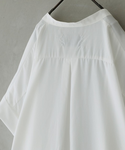 『バンドカラー半袖シャツワンピース』（シャツワンピース）｜n'OrLABEL（ノアールレーベル）