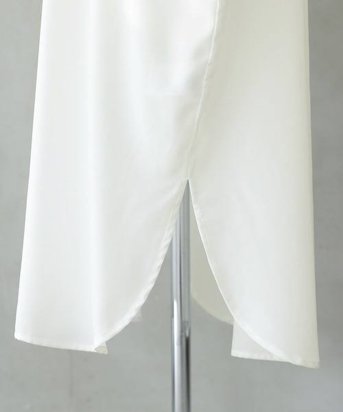 『バンドカラー半袖シャツワンピース』（シャツワンピース）｜n'OrLABEL（ノアールレーベル）