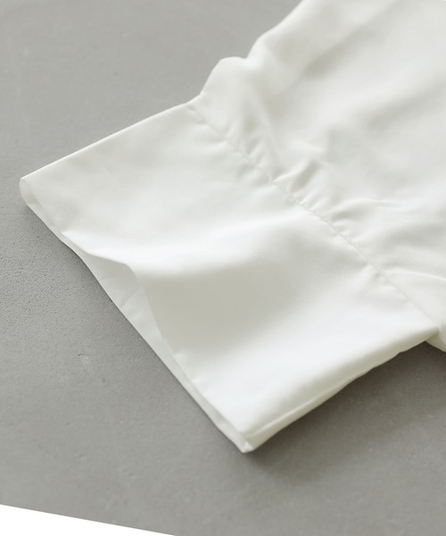 『バンドカラー半袖シャツワンピース』（シャツワンピース）｜n'OrLABEL（ノアールレーベル）