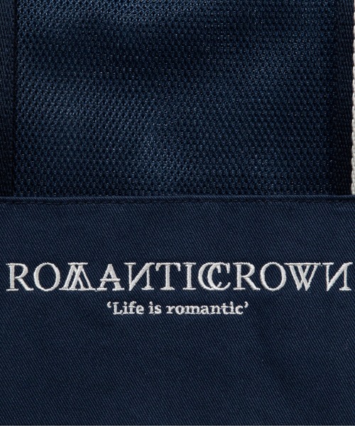 ROMANTIC CROWN（ロマンティッククラウン）の「【ROMANTIC CROWN】MESH BUCKET BAG / ロマンティッククラウン メッシュ バケット バッグ（ショルダーバッグ・メンズ・ネイビー/オートミール・FREE）」の20枚目の写真