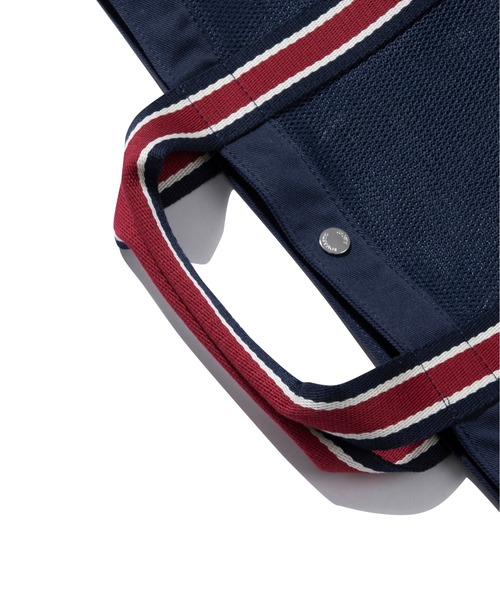 ROMANTIC CROWN（ロマンティッククラウン）の「【ROMANTIC CROWN】MESH BUCKET BAG / ロマンティッククラウン メッシュ バケット バッグ（ショルダーバッグ・メンズ・ネイビー/オートミール・FREE）」の22枚目の写真