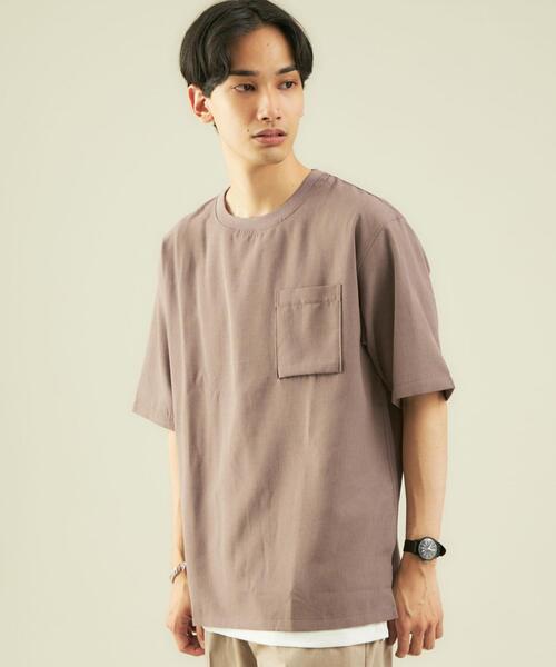 green label relaxing(グリーンレーベルリラクシング)の「< 機能 / 吸水速乾 > ドライ タンクトップ レイヤード クルーネック Tシャツ カットソー(Tシャツ/カットソー・メンズ・ワインレッド/ブラック/ライトグレー/オリーブ/ダークブラウン/ネイビー・SMALL/MEDIUM/LARGE/X-LARGE)」の6枚目の写真