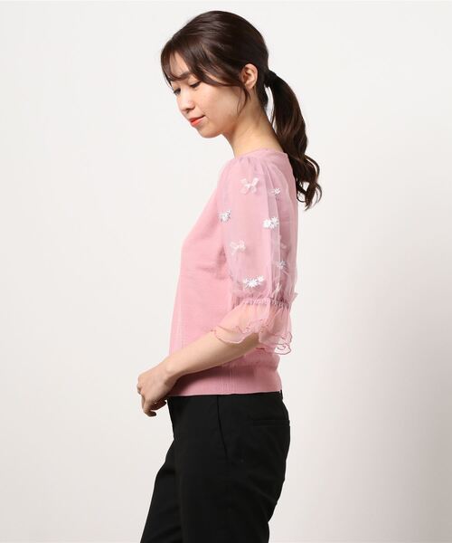 LODISPOTTO（ロディスポット）の「フェアリーフルールニット（ニット/セーター・レディース・ホワイト/ピンク/ネイビー/ラベンダー・MEDIUM）」の5枚目の写真