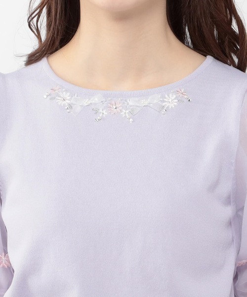 LODISPOTTO（ロディスポット）の「フェアリーフルールニット（ニット/セーター・レディース・ホワイト/ピンク/ネイビー/ラベンダー・MEDIUM）」の9枚目の写真