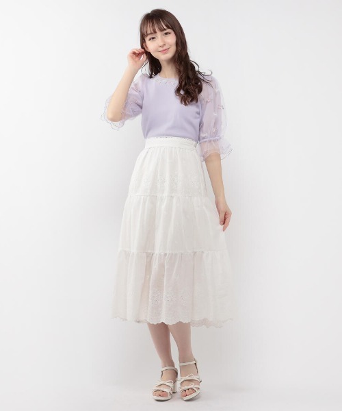 LODISPOTTO（ロディスポット）の「フェアリーフルールニット（ニット/セーター・レディース・ホワイト/ピンク/ネイビー/ラベンダー・MEDIUM）」の12枚目の写真