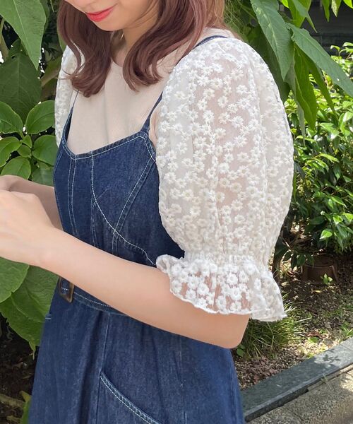 MAJESTIC LEGON（マジェスティックレゴン）の「∞キャンディスリーブトップス（Tシャツ/カットソー・レディース・ブラック/ベージュ/ホワイト系その他/ベージュ系その他2/ブラック系その他/ブラック系その他2・SMALL/MEDIUM）」の6枚目の写真