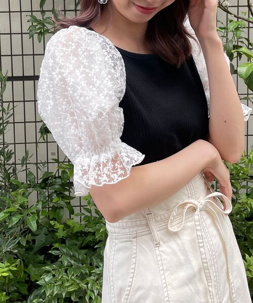 MAJESTIC LEGON（マジェスティックレゴン）の「∞キャンディスリーブトップス（Tシャツ/カットソー・レディース・ブラック/ベージュ/ホワイト系その他/ベージュ系その他2/ブラック系その他/ブラック系その他2・SMALL/MEDIUM）」の8枚目の写真