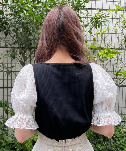 MAJESTIC LEGON（マジェスティックレゴン）の「∞キャンディスリーブトップス（Tシャツ/カットソー・レディース・ブラック/ベージュ/ホワイト系その他/ベージュ系その他2/ブラック系その他/ブラック系その他2・SMALL/MEDIUM）」の11枚目の写真