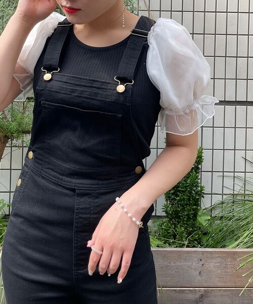 MAJESTIC LEGON（マジェスティックレゴン）の「∞キャンディスリーブトップス（Tシャツ/カットソー・レディース・ブラック/ベージュ/ホワイト系その他/ベージュ系その他2/ブラック系その他/ブラック系その他2・SMALL/MEDIUM）」の16枚目の写真