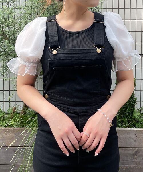 MAJESTIC LEGON（マジェスティックレゴン）の「∞キャンディスリーブトップス（Tシャツ/カットソー・レディース・ブラック/ベージュ/ホワイト系その他/ベージュ系その他2/ブラック系その他/ブラック系その他2・SMALL/MEDIUM）」の17枚目の写真