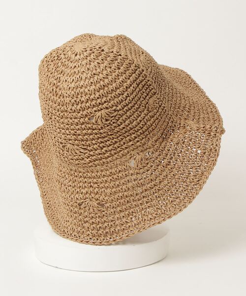 Auntie Rosa Holiday（アンティローザホリデー）の「プレーンペーパーハット(ワイヤー入り)（ハット・レディース・ベージュ/ナチュラル・FREE）」の18枚目の写真
