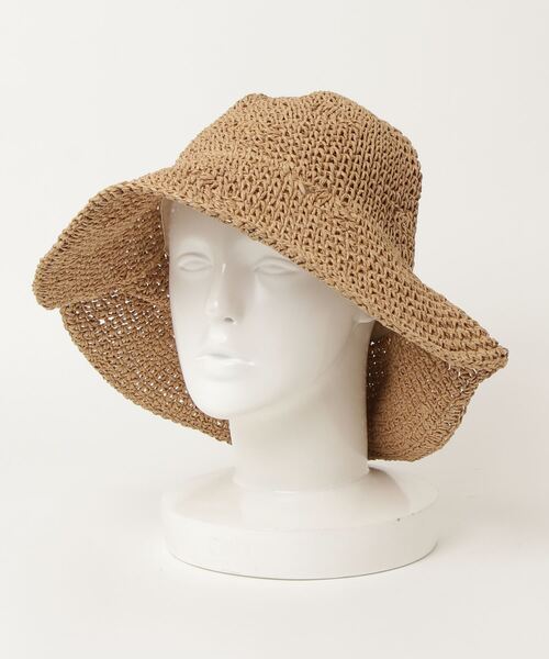 Auntie Rosa Holiday（アンティローザホリデー）の「プレーンペーパーハット(ワイヤー入り)（ハット・レディース・ベージュ/ナチュラル・FREE）」の17枚目の写真