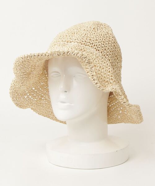 Auntie Rosa Holiday（アンティローザホリデー）の「プレーンペーパーハット(ワイヤー入り)（ハット・レディース・ベージュ/ナチュラル・FREE）」の16枚目の写真