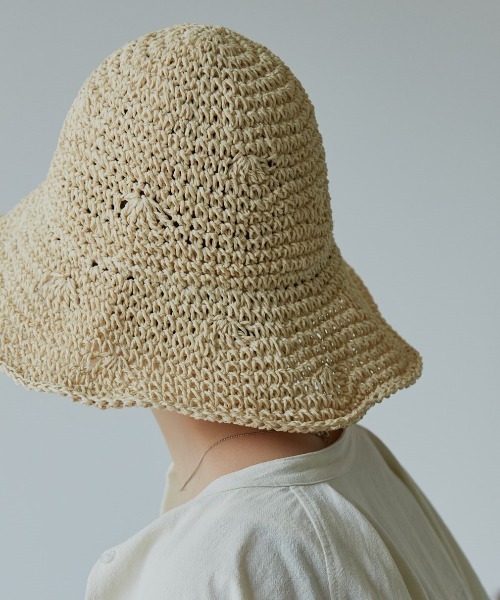Auntie Rosa Holiday（アンティローザホリデー）の「プレーンペーパーハット(ワイヤー入り)（ハット・レディース・ベージュ/ナチュラル・FREE）」の10枚目の写真