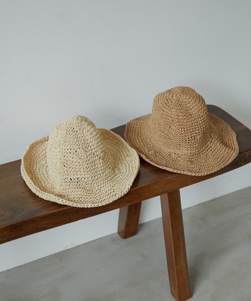 Auntie Rosa Holiday（アンティローザホリデー）の「プレーンペーパーハット(ワイヤー入り)（ハット・レディース・ベージュ/ナチュラル・FREE）」の15枚目の写真