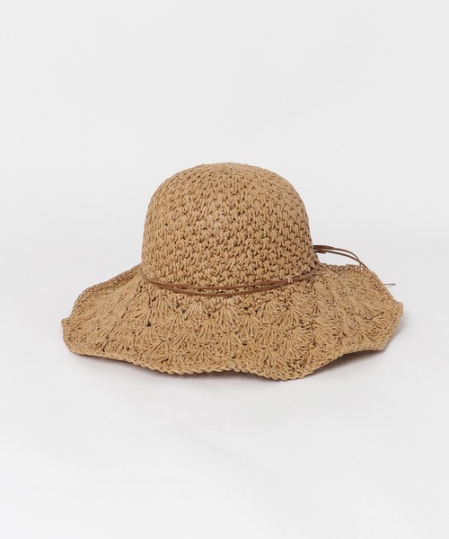 URBAN RESEARCH Sonny Label（アーバンリサーチサニーレーベル）の「リボン付きコマ編みハット（ハット・レディース・ネイビー/ベージュ/キャメル・ONE）」の7枚目の写真