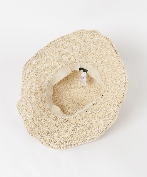 URBAN RESEARCH Sonny Label（アーバンリサーチサニーレーベル）の「リボン付きコマ編みハット（ハット・レディース・ネイビー/ベージュ/キャメル・ONE）」の5枚目の写真